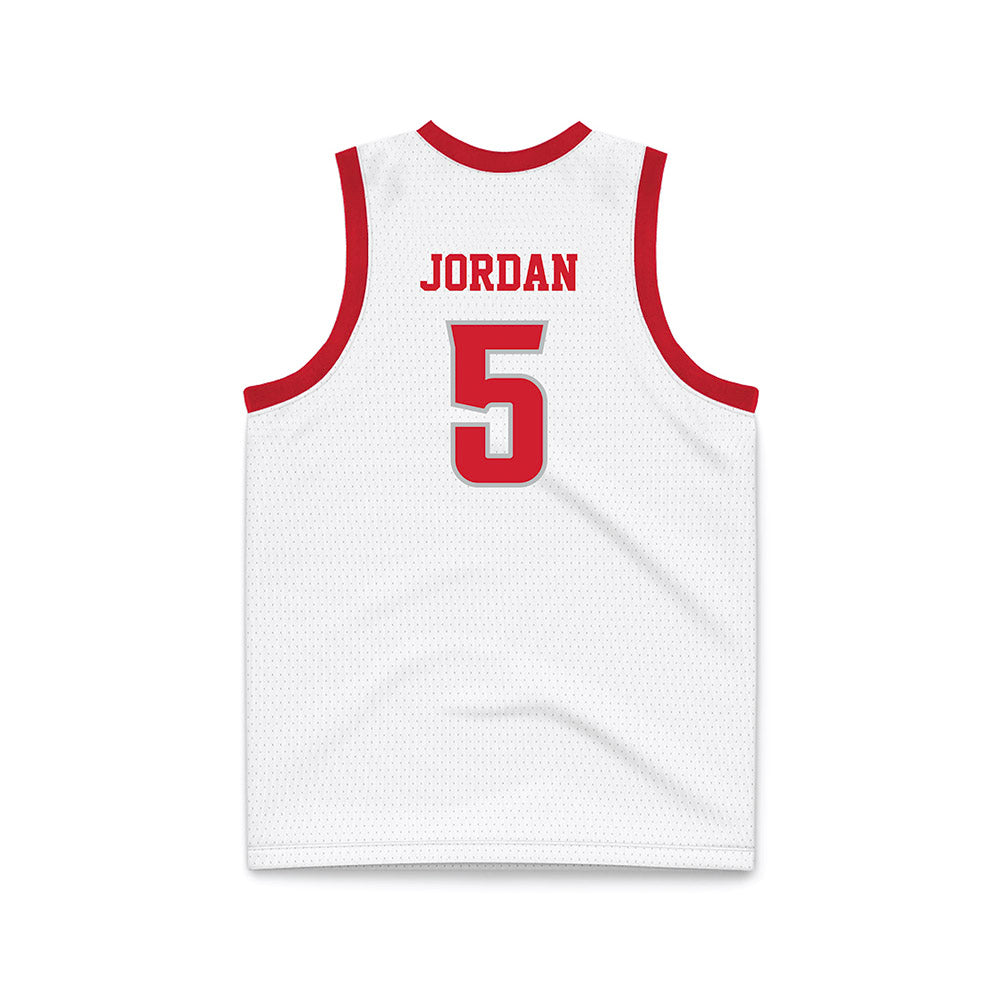 Radford - NCAA Men's Basketball : Mari Jordan - White Basketball Jersey-1