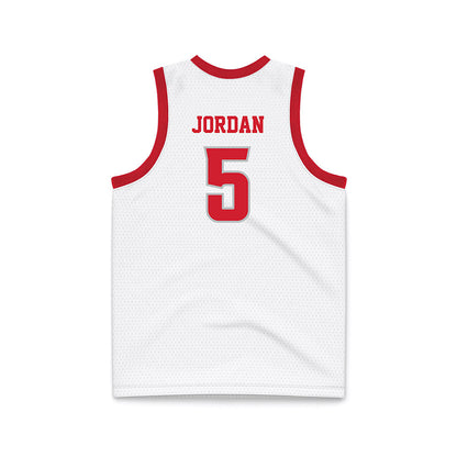 Radford - NCAA Men's Basketball : Mari Jordan - White Basketball Jersey-1