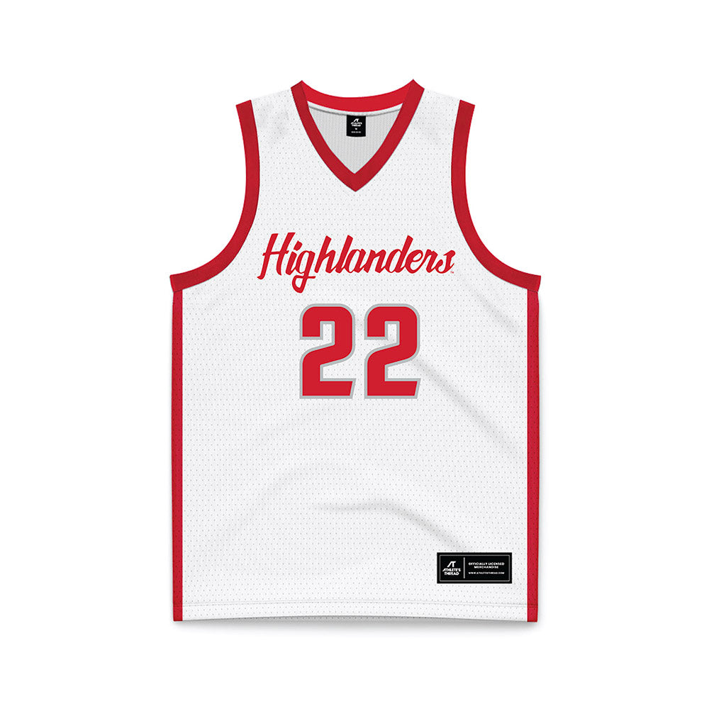 Radford - NCAA Women's Basketball : Amanda Mitchell - White Basketball Jersey-0