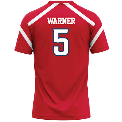 Radford - NCAA Women's Lacrosse : Aleese Warner - Red Lacrosse Jersey -1