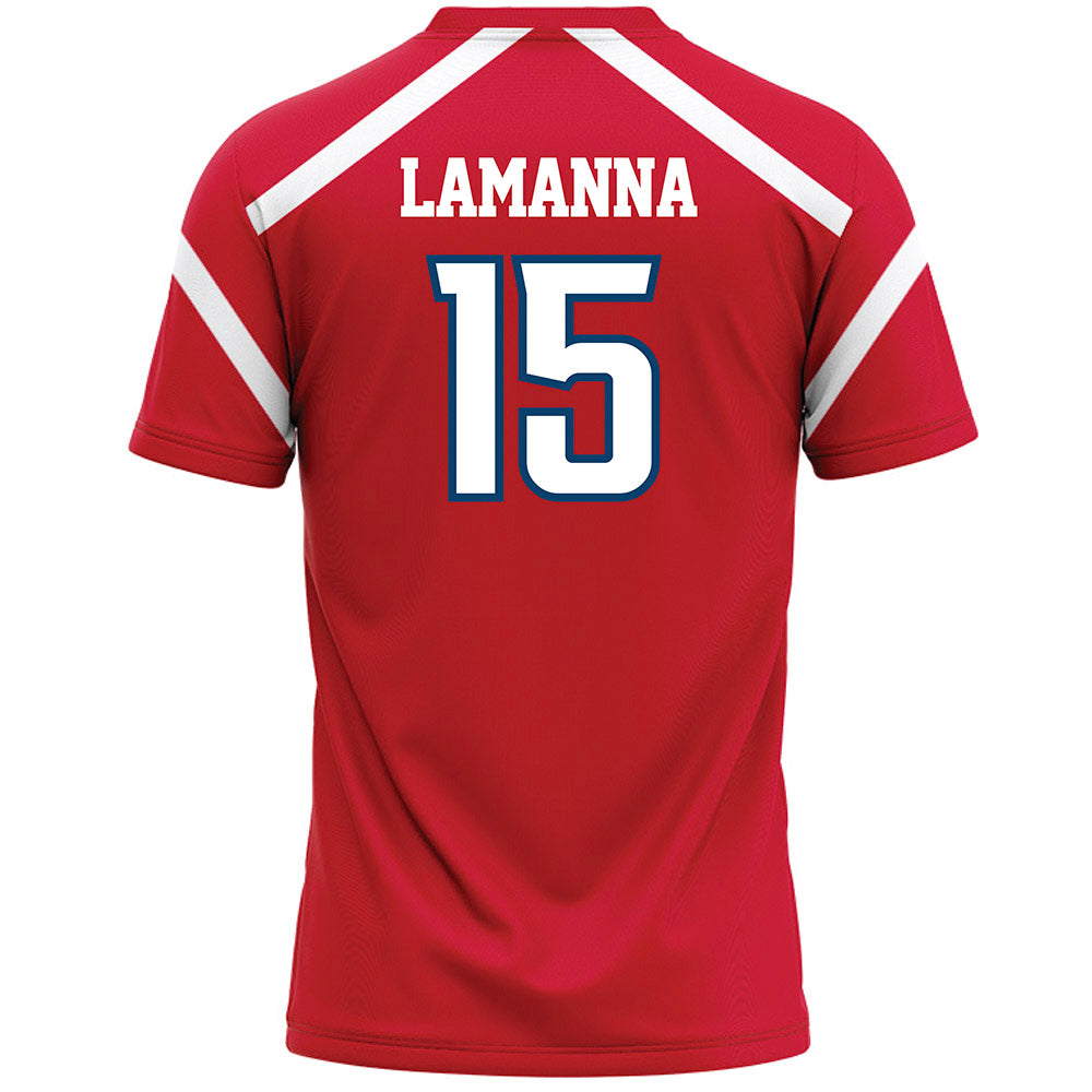 Radford - NCAA Women's Lacrosse : Ava LaManna - Red Lacrosse Jersey -1