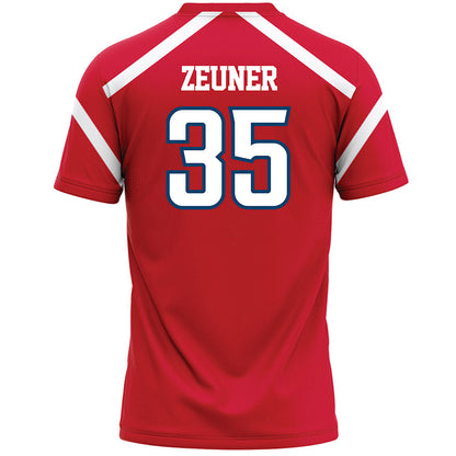 Radford - NCAA Women's Lacrosse : Ava Zeuner - Red Lacrosse Jersey -1