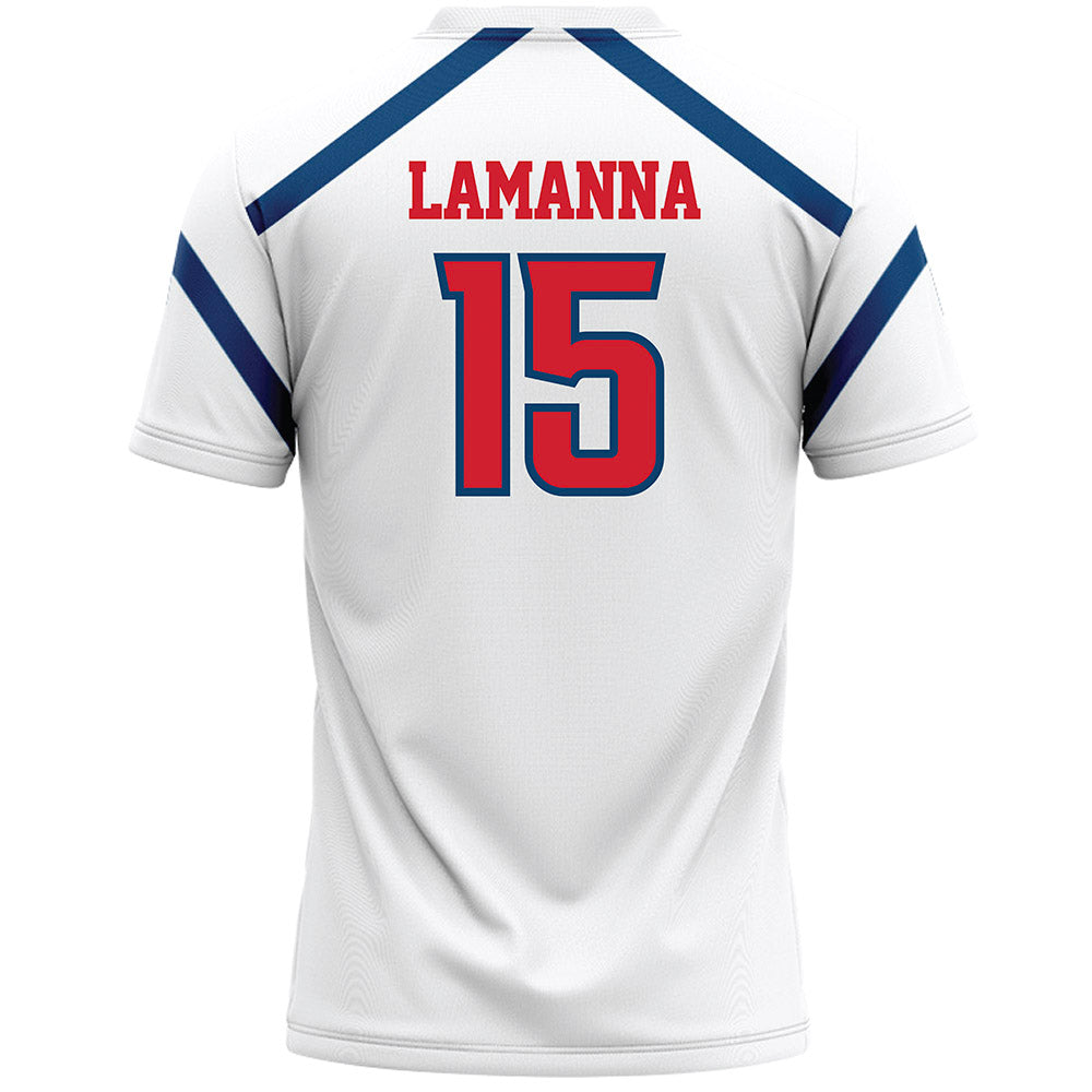 Radford - NCAA Women's Lacrosse : Ava LaManna - White Lacrosse Jersey -1