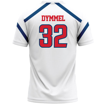 Radford - NCAA Women's Lacrosse : Natalie Dymmel - White Lacrosse Jersey -1