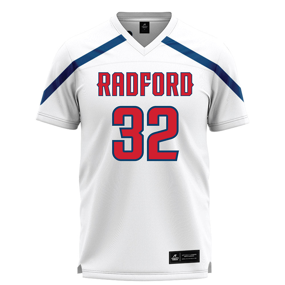 Radford - NCAA Women's Lacrosse : Natalie Dymmel - White Lacrosse Jersey -0