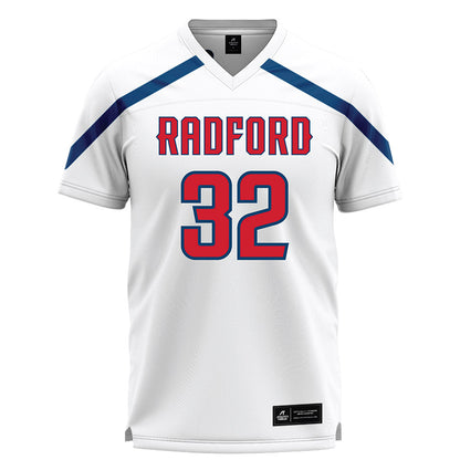 Radford - NCAA Women's Lacrosse : Natalie Dymmel - White Lacrosse Jersey -0