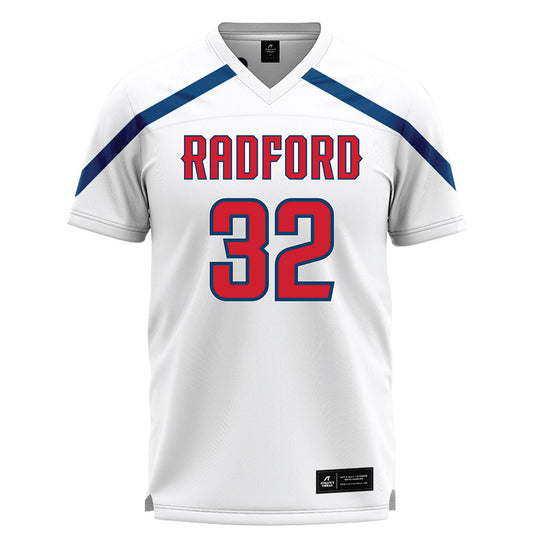 Radford - NCAA Women's Lacrosse : Natalie Dymmel - White Lacrosse Jersey -0
