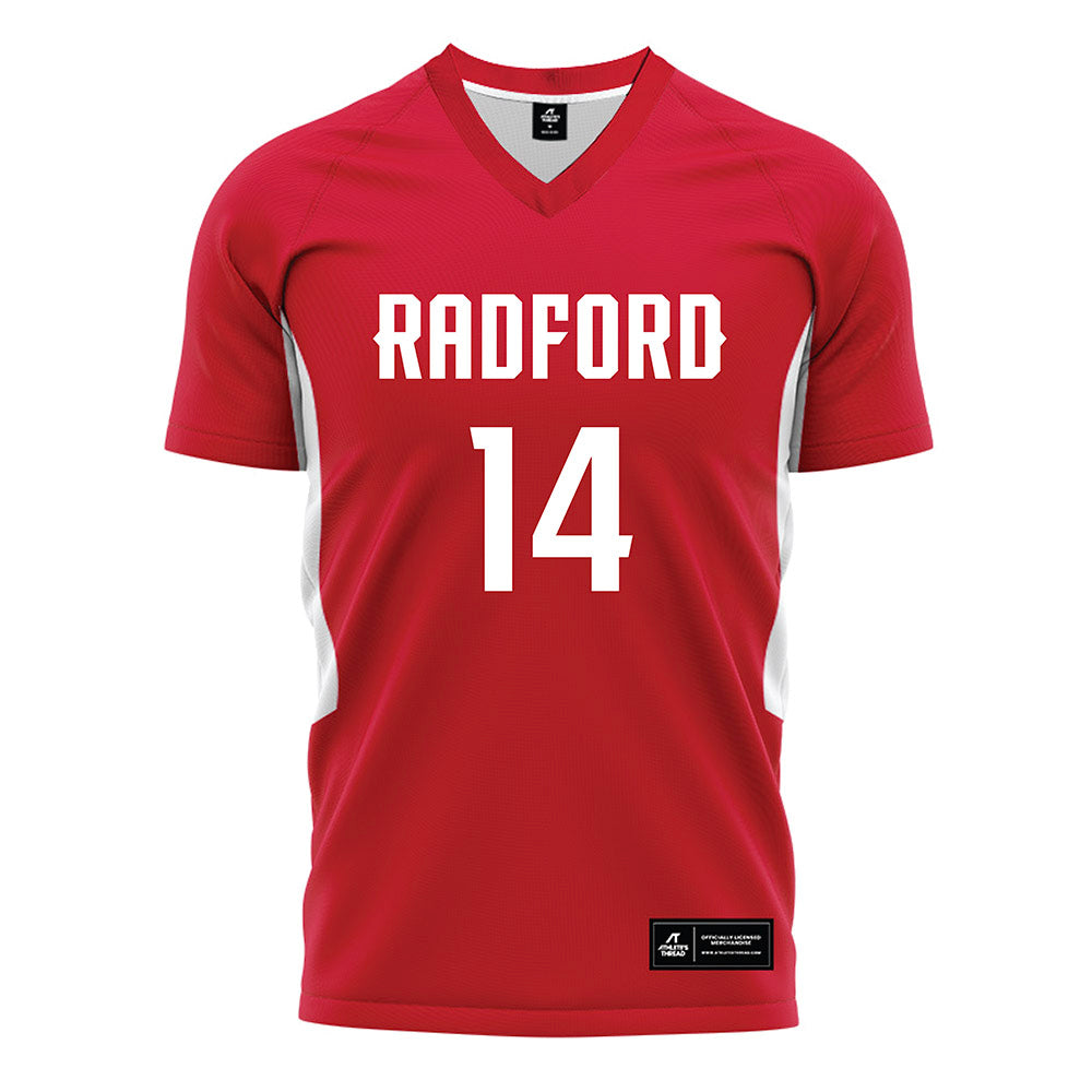 Radford - NCAA Women's Soccer : Mariah Platts - Red Soccer Jersey-0