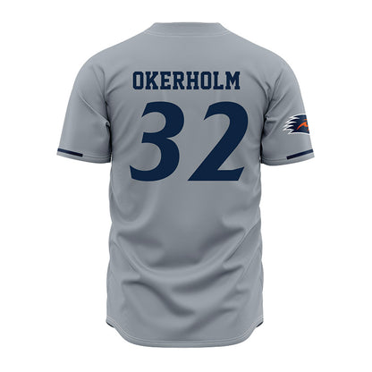 UTSA - NCAA Baseball : Christian Okerholm - Grey Jersey-1