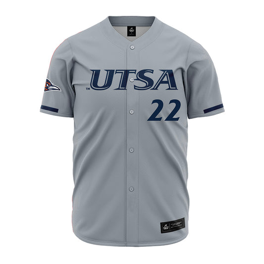 UTSA - NCAA Baseball : Garrett Gruell - Grey Jersey-0