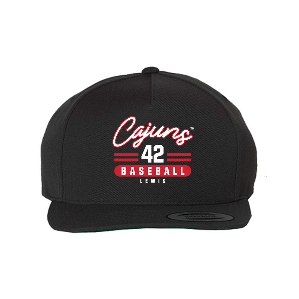 Louisiana - NCAA Baseball : Noah Lewis - Snapback Hat-0