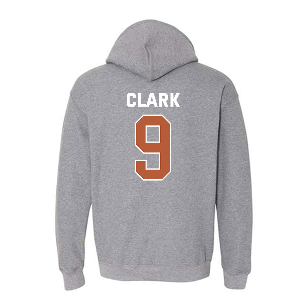Texas - NCAA Men's Basketball : John Clark - Sports Shersey Hooded Sweatshirt-1