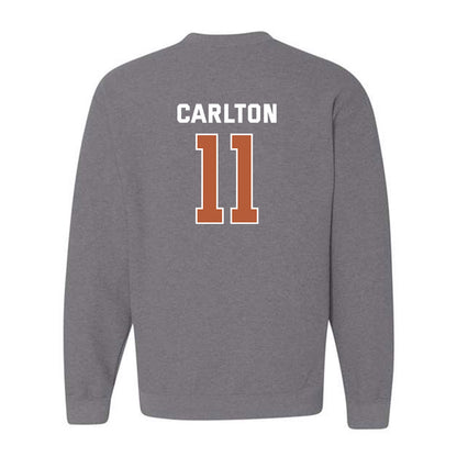 Texas - NCAA Women's Basketball : Justice Carlton - Sports Shersey Crewneck Sweatshirt-1