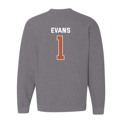 Texas - NCAA Men's Basketball : Amari Evans - Sports Shersey Crewneck Sweatshirt-1