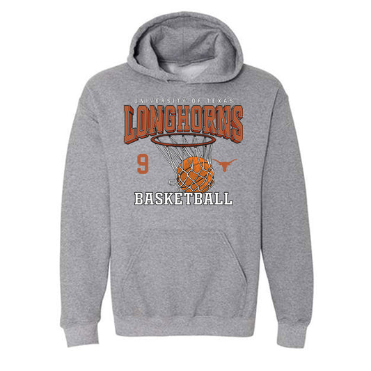 Texas - NCAA Men's Basketball : John Clark - Sports Shersey Hooded Sweatshirt-0
