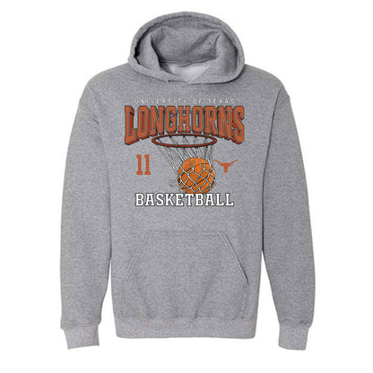 Texas - NCAA Women's Basketball : Justice Carlton - Sports Shersey Hooded Sweatshirt-0