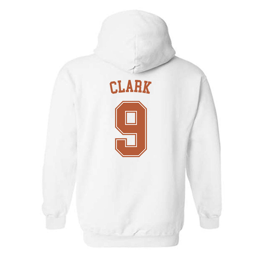 Texas - NCAA Men's Basketball : John Clark - Sports Shersey Hooded Sweatshirt-1