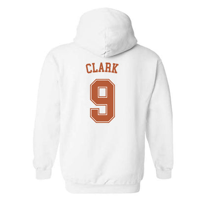 Texas - NCAA Men's Basketball : John Clark - Sports Shersey Hooded Sweatshirt-1