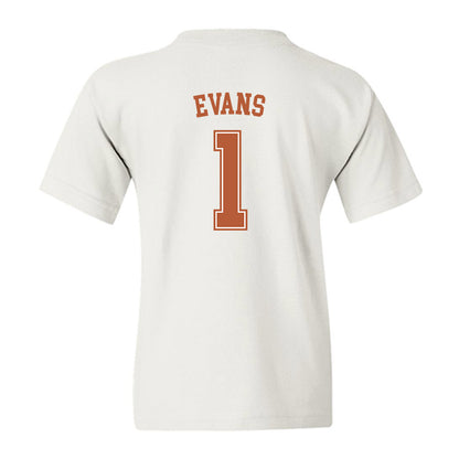 Texas - NCAA Men's Basketball : Amari Evans - Sports Shersey Youth T-Shirt-1