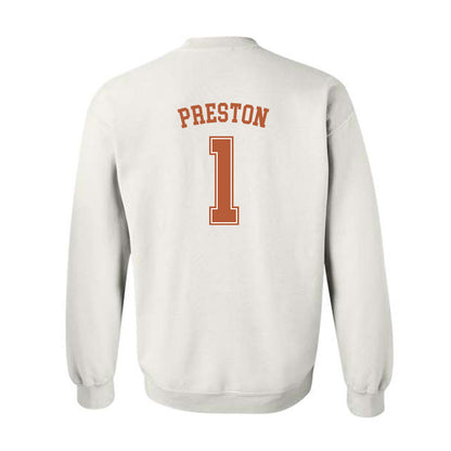 Texas - NCAA Women's Basketball : Bryanna Preston - Sports Shersey Crewneck Sweatshirt-1