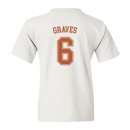 Texas - NCAA Women's Basketball : Sarah Graves - Sports Shersey Youth T-Shirt-1