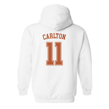 Texas - NCAA Women's Basketball : Justice Carlton - Sports Shersey Hooded Sweatshirt-1