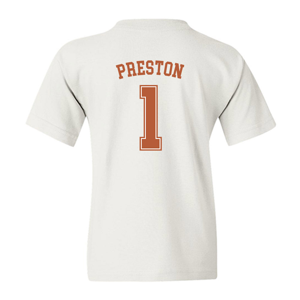 Texas - NCAA Women's Basketball : Bryanna Preston - Sports Shersey Youth T-Shirt-1