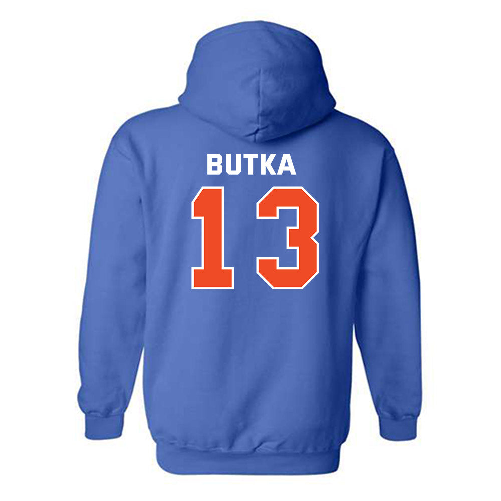 Boise State - NCAA Men's Basketball : Dovydas Butka - Sport Shersey Hooded Sweatshirt-1