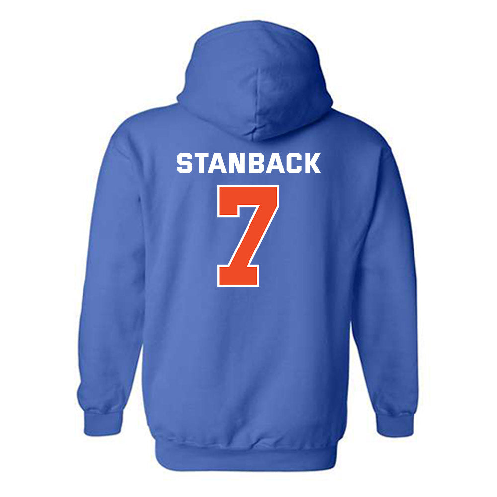 Boise State - NCAA Men's Basketball : Jerquarius Stanback - Sport Shersey Hooded Sweatshirt-1