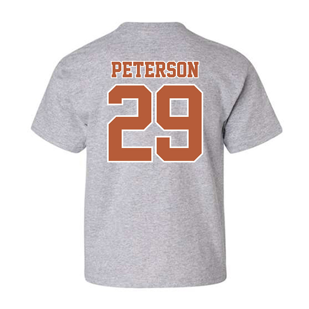 Texas - NCAA Baseball : Blake Peterson - Sports Shersey Youth T-Shirt-1