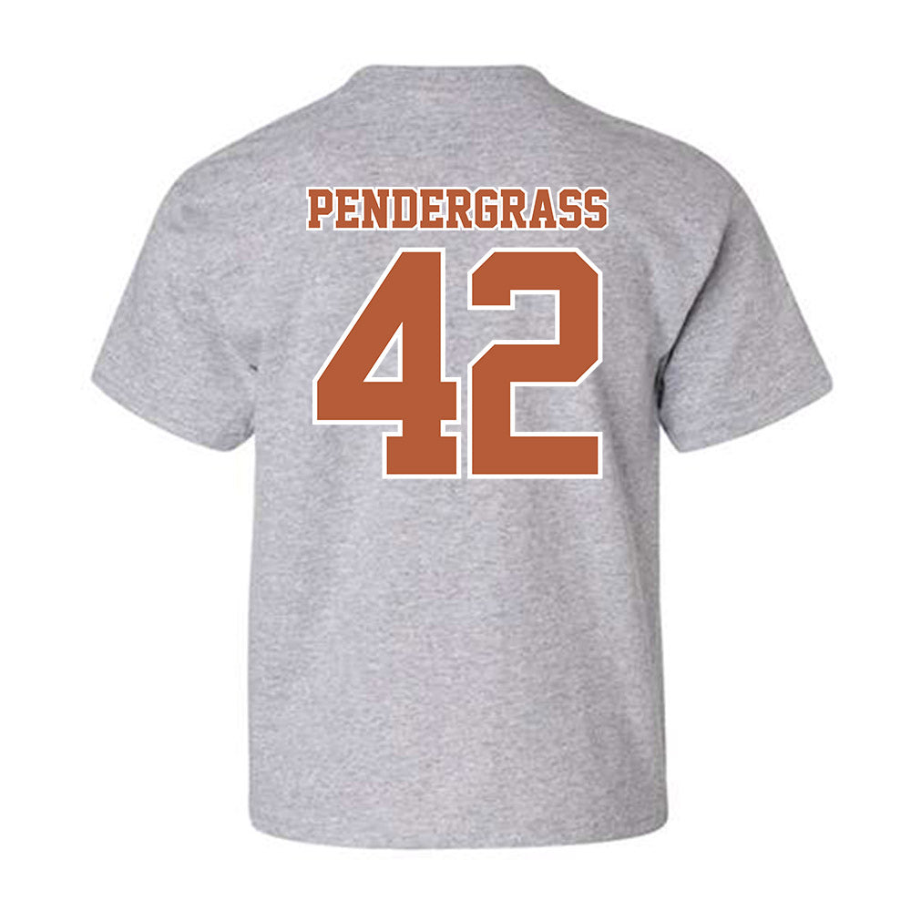 Texas - NCAA Baseball : Dariyan Pendergrass - Sports Shersey Youth T-Shirt-1