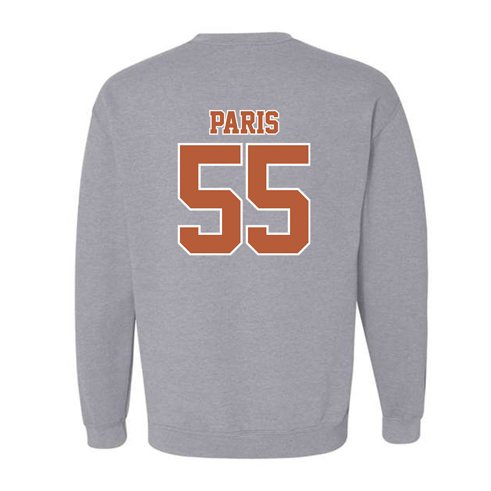 Texas - NCAA Baseball : Jack Paris - Sports Shersey Crewneck Sweatshirt-1