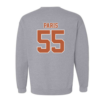 Texas - NCAA Baseball : Jack Paris - Sports Shersey Crewneck Sweatshirt-1