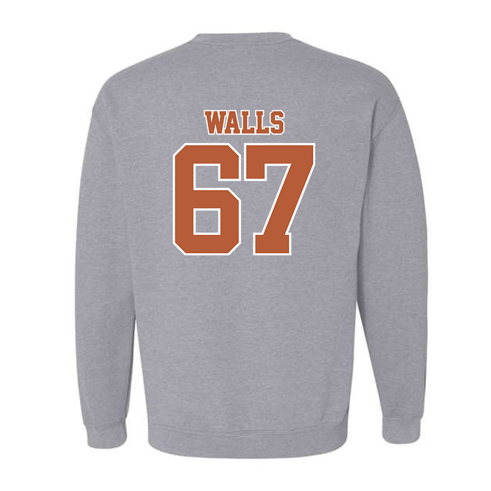 Texas - NCAA Baseball : Brody Walls - Sports Shersey Crewneck Sweatshirt-1