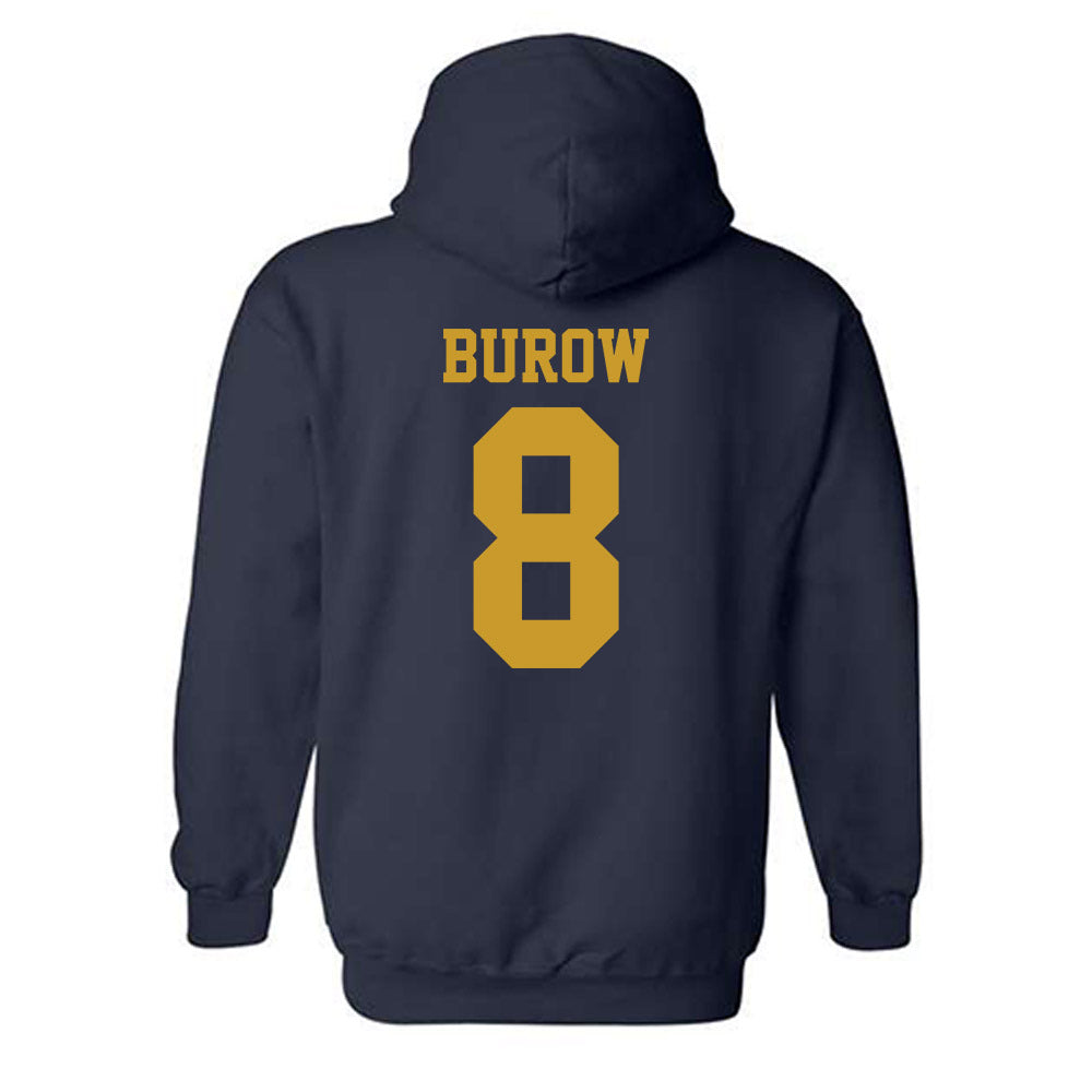 Notre Dame - NCAA Men's Basketball : Jacob Burow - Sports Shersey Hooded Sweatshirt-1
