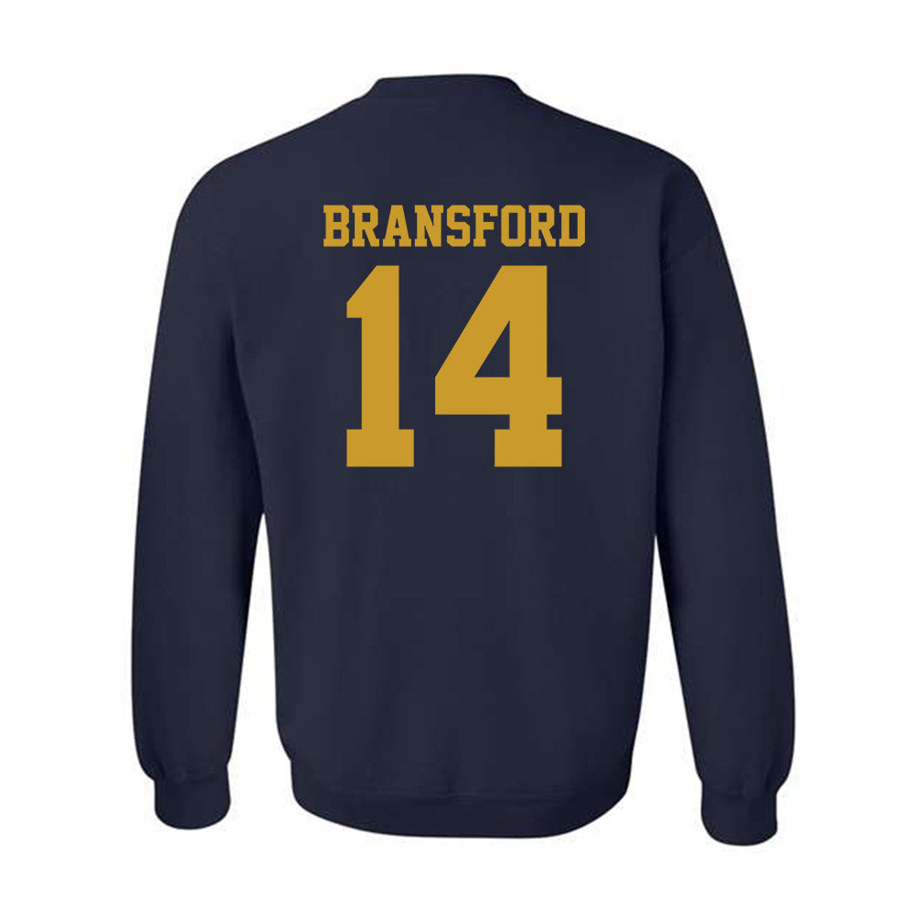 Notre Dame - NCAA Women's Basketball : Kk Bransford - Sports Shersey Crewneck Sweatshirt-1
