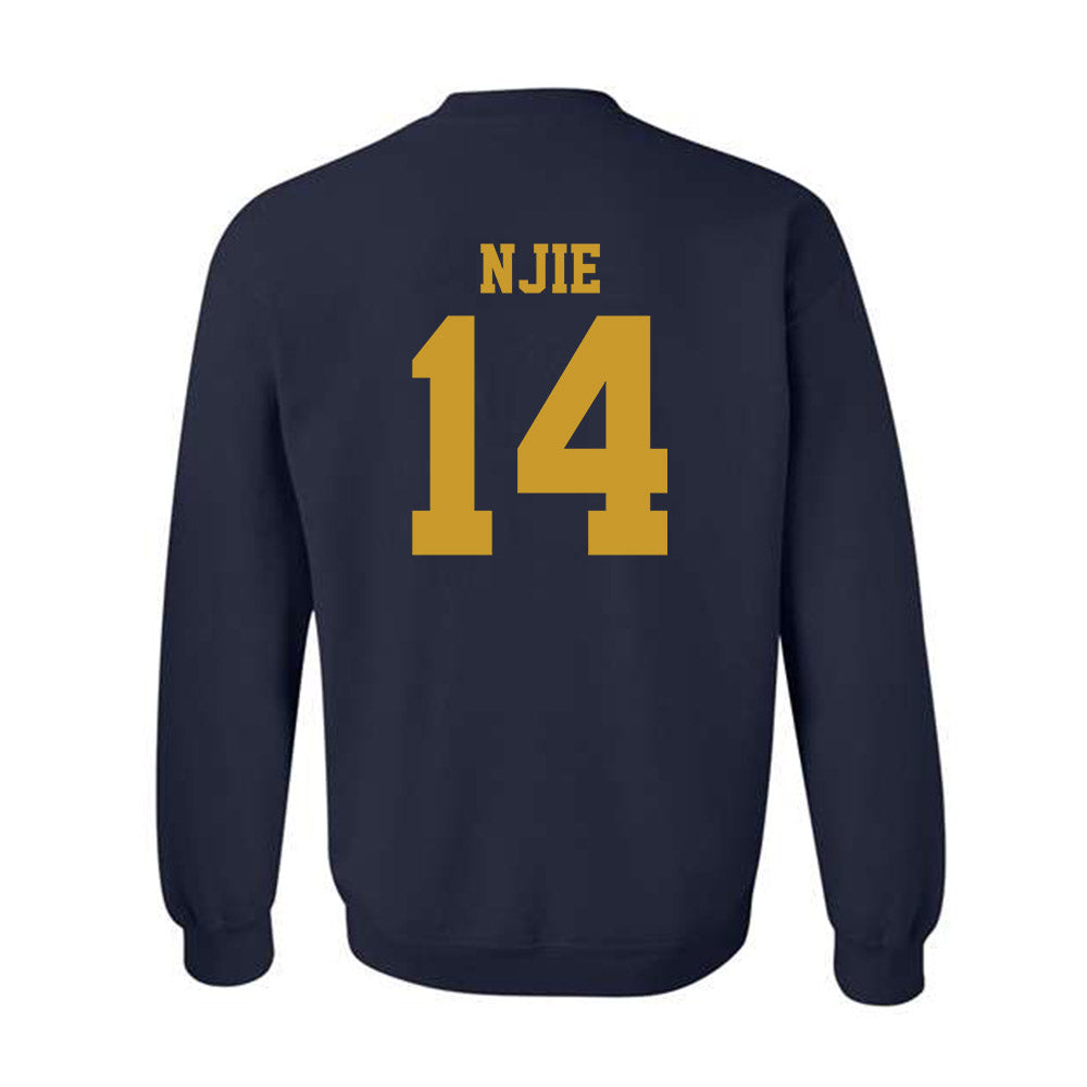 Notre Dame - NCAA Men's Basketball : Kebba Njie - Sports Shersey Crewneck Sweatshirt-1
