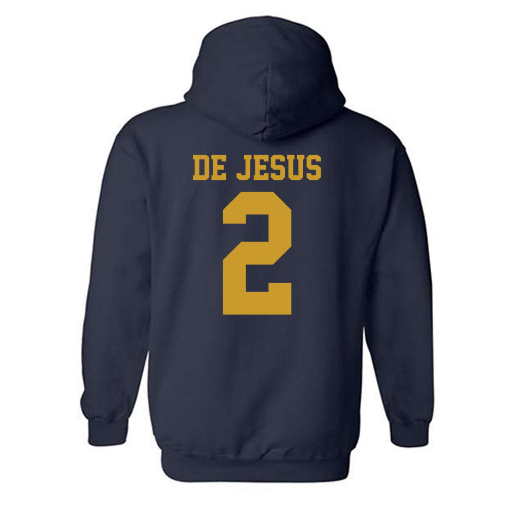 Notre Dame - NCAA Women's Basketball : Vanessa de Jesus - Sports Shersey Hooded Sweatshirt-1