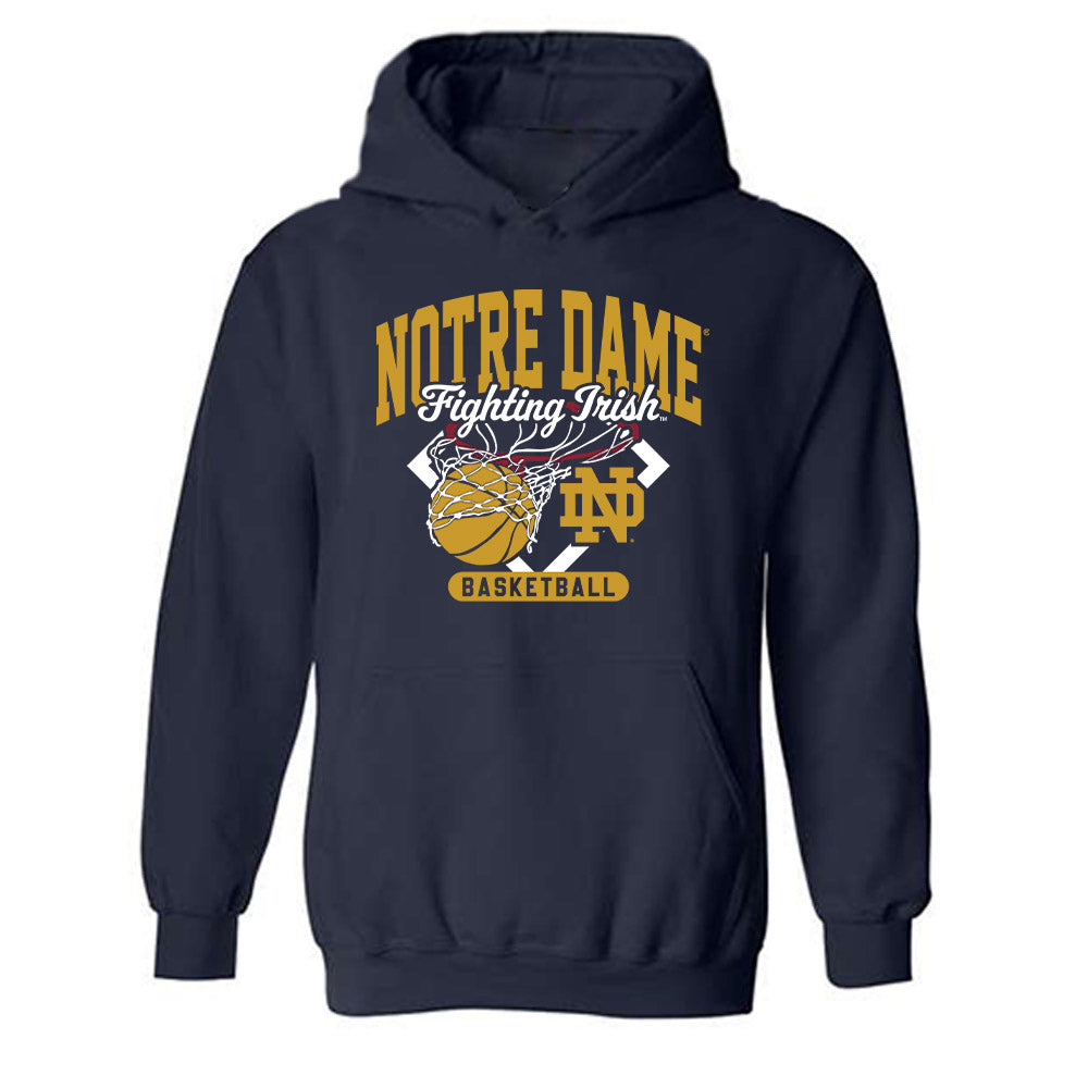Notre Dame - NCAA Men's Basketball : Jacob Burow - Sports Shersey Hooded Sweatshirt-0