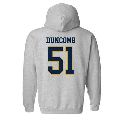 Notre Dame - NCAA Men's Basketball : Logan Duncomb - Sports Shersey Hooded Sweatshirt-1