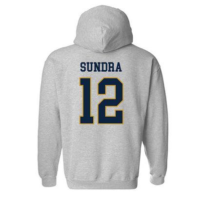 Notre Dame - NCAA Men's Basketball : Garrett Sundra - Sports Shersey Hooded Sweatshirt-1