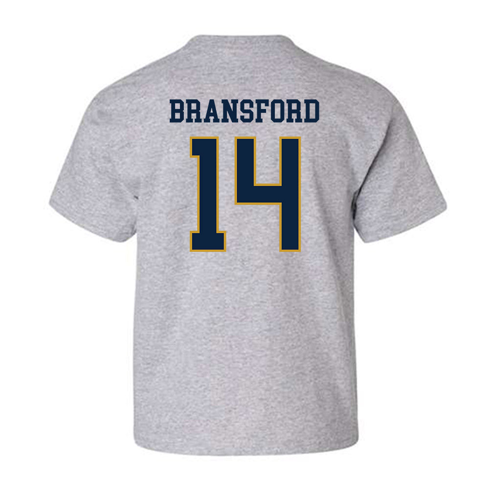 Notre Dame - NCAA Women's Basketball : Kk Bransford - Sports Shersey Youth T-Shirt-1