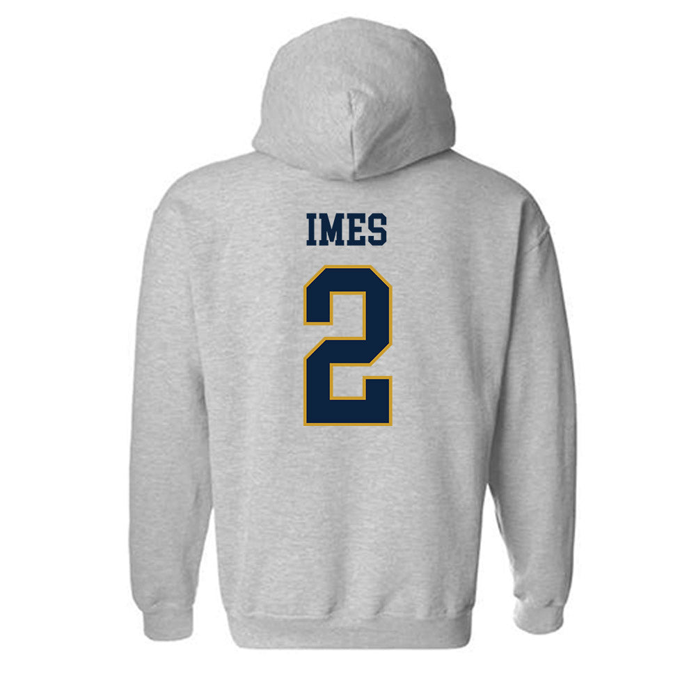 Notre Dame - NCAA Men's Basketball : Logan Imes - Sports Shersey Hooded Sweatshirt-1