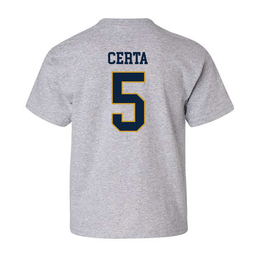 Notre Dame - NCAA Men's Basketball : Cole Certa - Sports Shersey Youth T-Shirt-1