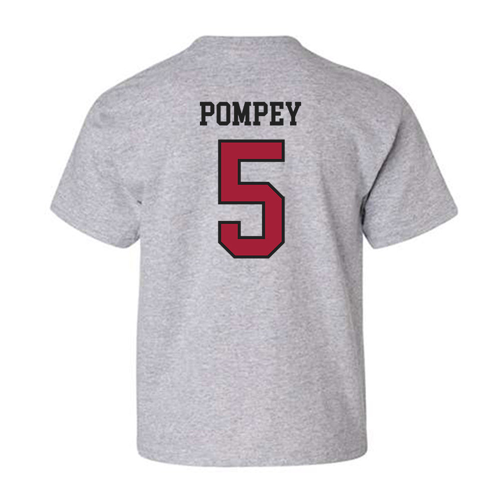 Arkansas - NCAA Baseball : TJ Pompey - Sports Shersey Youth T-Shirt-1