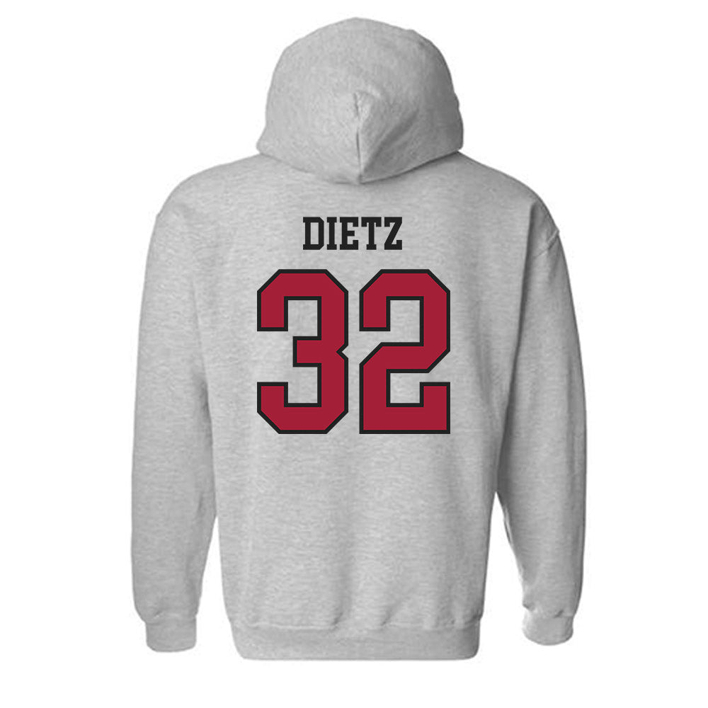 Arkansas - NCAA Baseball : Hunter Dietz - Hooded Sweatshirt Sports Shersey