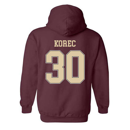Boston College - NCAA Men's Ice Hockey : Jan Korec - Sports Shersey Hooded Sweatshirt-1