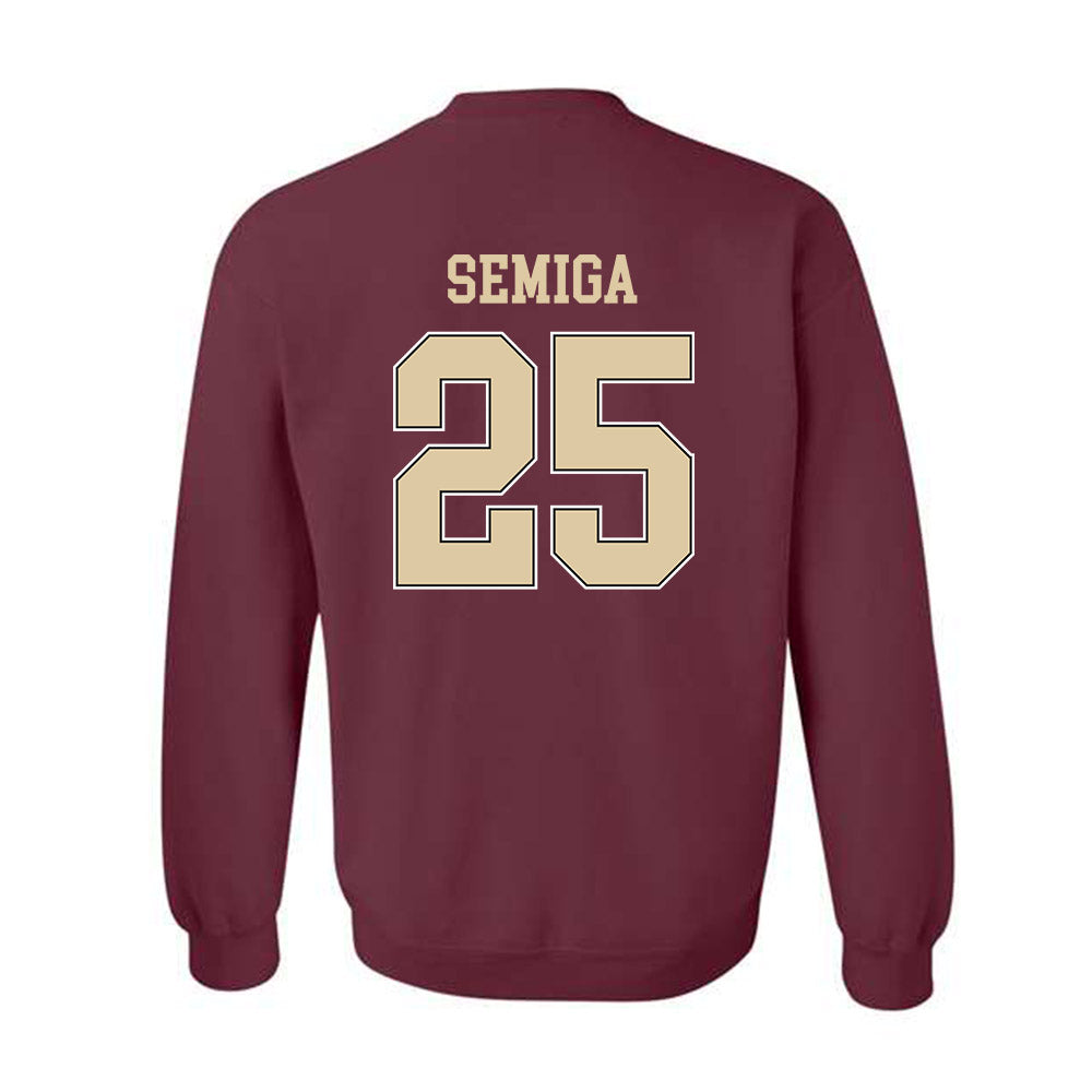 Boston College - NCAA Women's Ice Hockey : Sydney Semiga - Sports Shersey Crewneck Sweatshirt-1