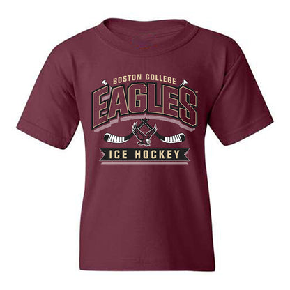 Boston College - NCAA Men's Ice Hockey : William Moore - Sports Shersey Youth T-Shirt-0
