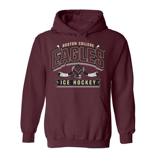 Boston College - NCAA Women's Ice Hockey : Sarah Powers - Sports Shersey Hooded Sweatshirt-0